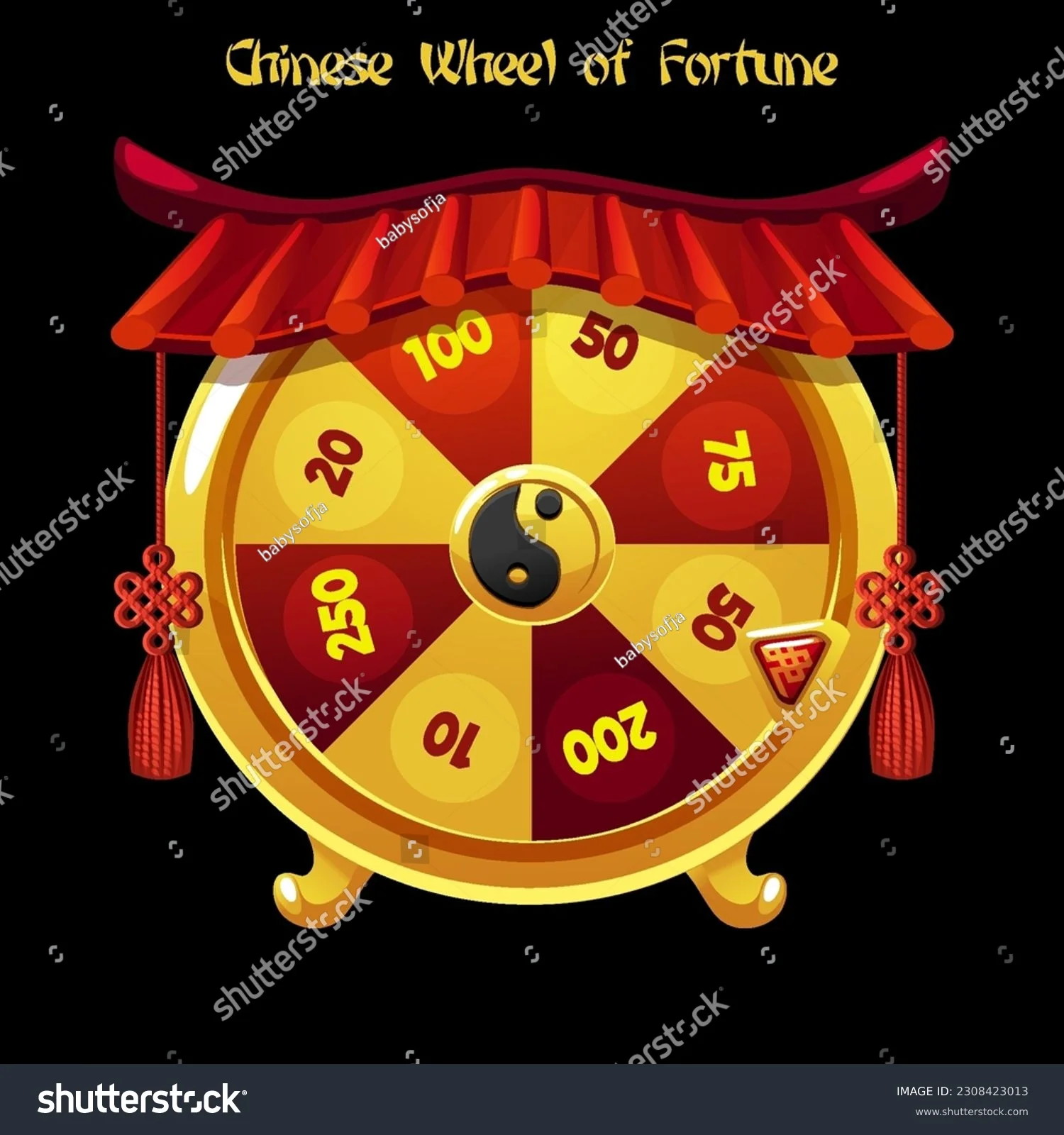 幸运转盘游戏界面，东方风格的命运之轮